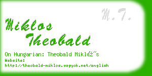 miklos theobald business card